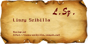 Liszy Szibilla névjegykártya